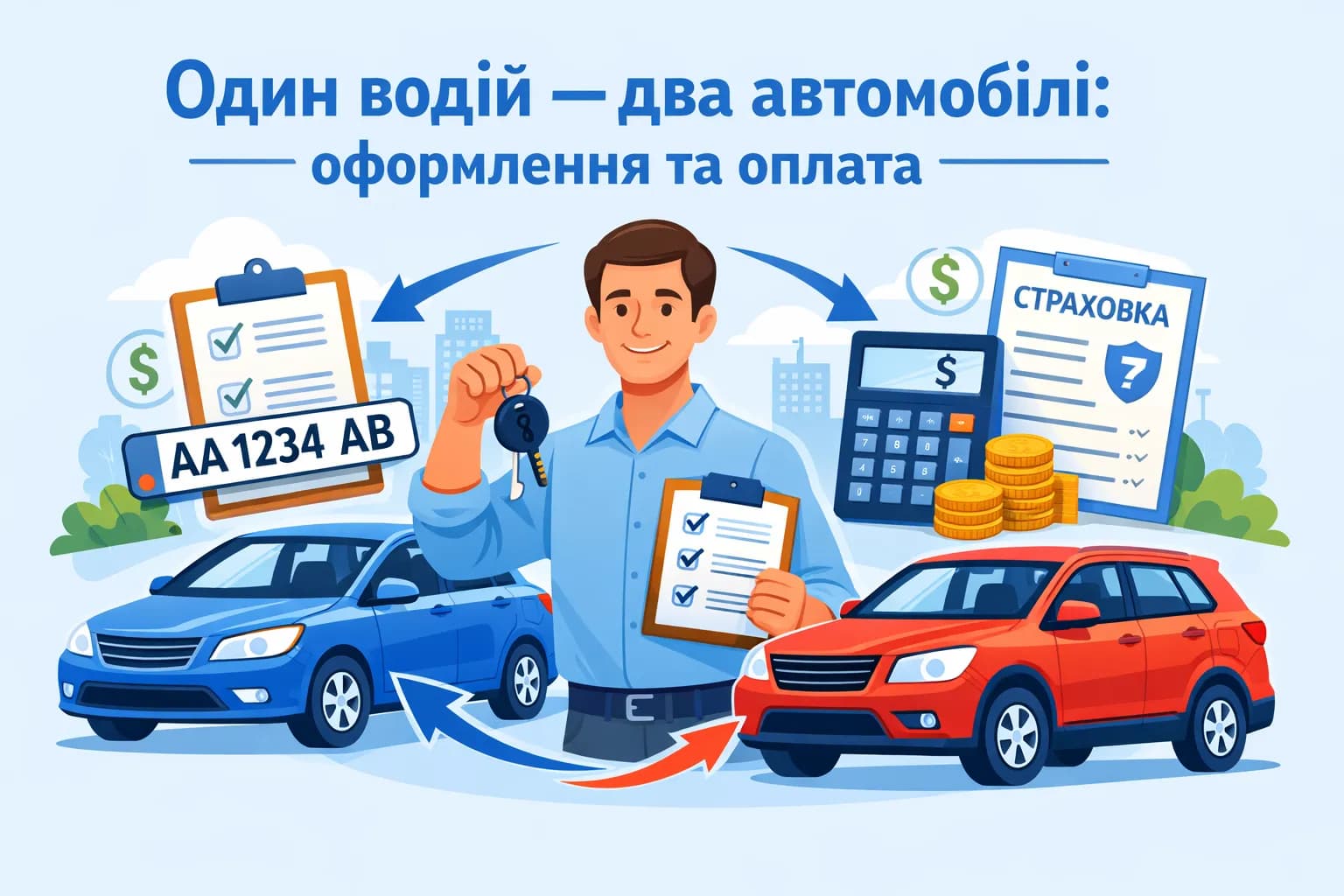 Один водій — два автомобілі: оформлення та оплата