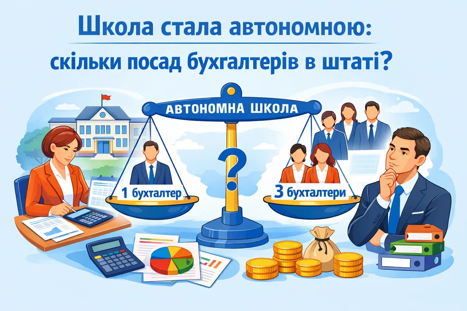 Школа стала автономною: скільки посад бухгалтерів  в штаті?