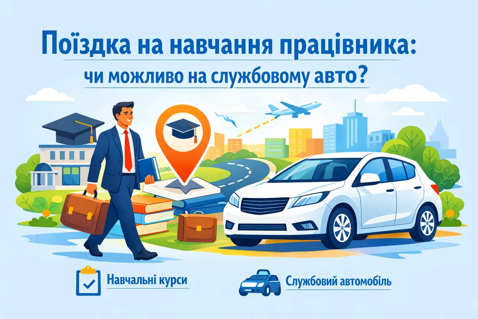Поїздка на навчання працівника: чи можливо на службовому авто?
