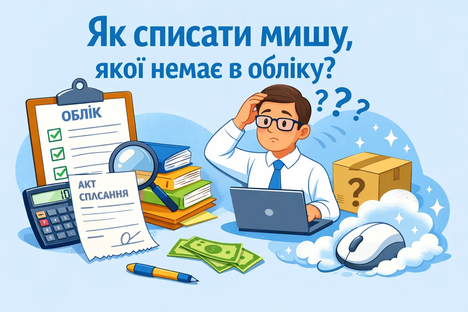 Як списати мишу, якої немає в обліку?