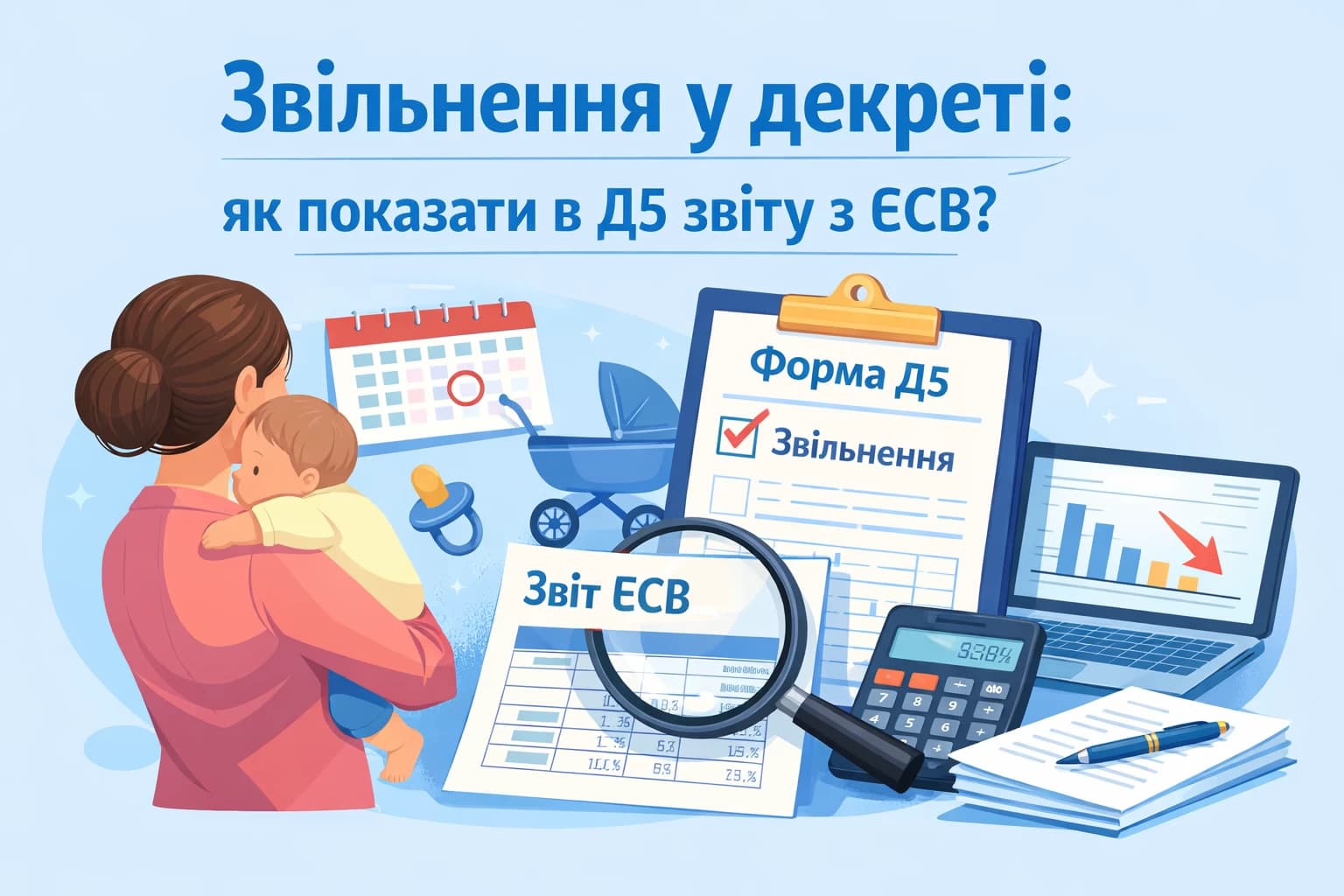 Звільнення у декреті: як показати в Д5 звіту з ЄСВ?