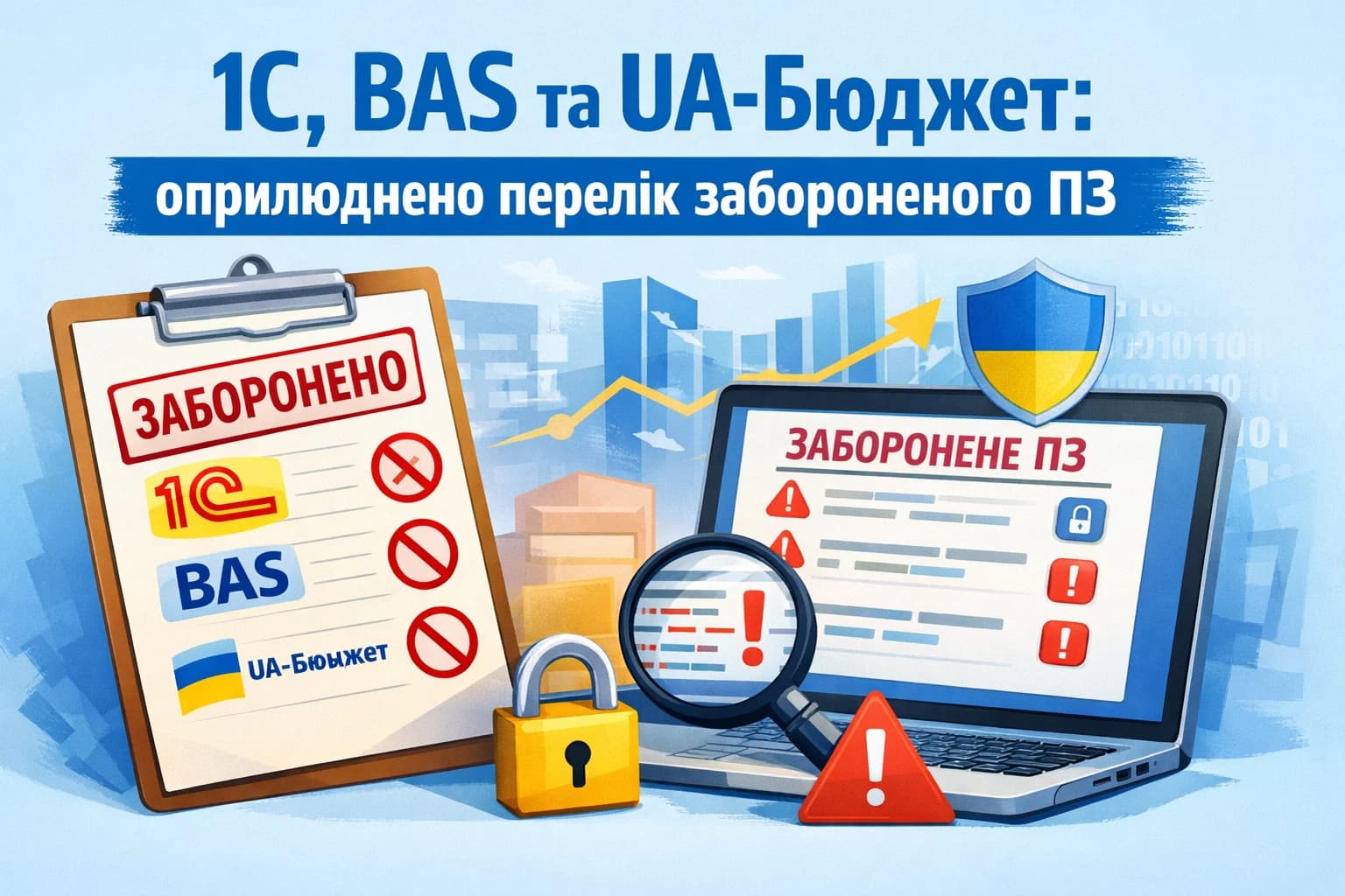 1C, BAS та UA-Бюджет: оприлюднено перелік забороненого ПЗ
