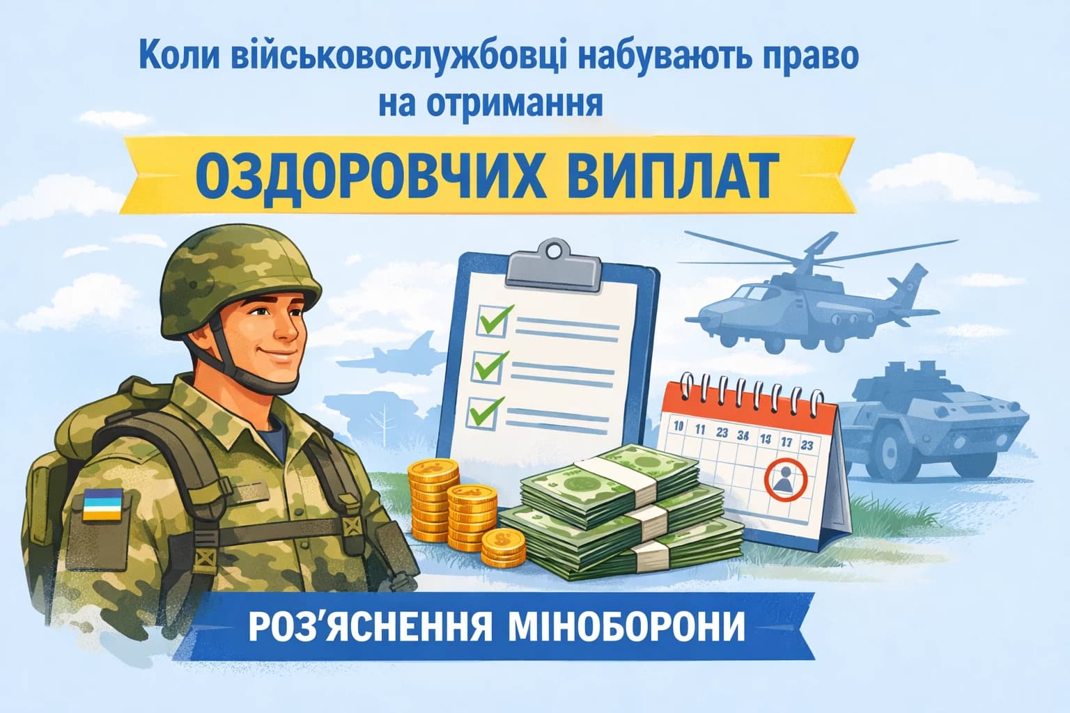 Коли військовослужбовці набувають право на отримання «оздоровчих» – розʼяснення Міноборони