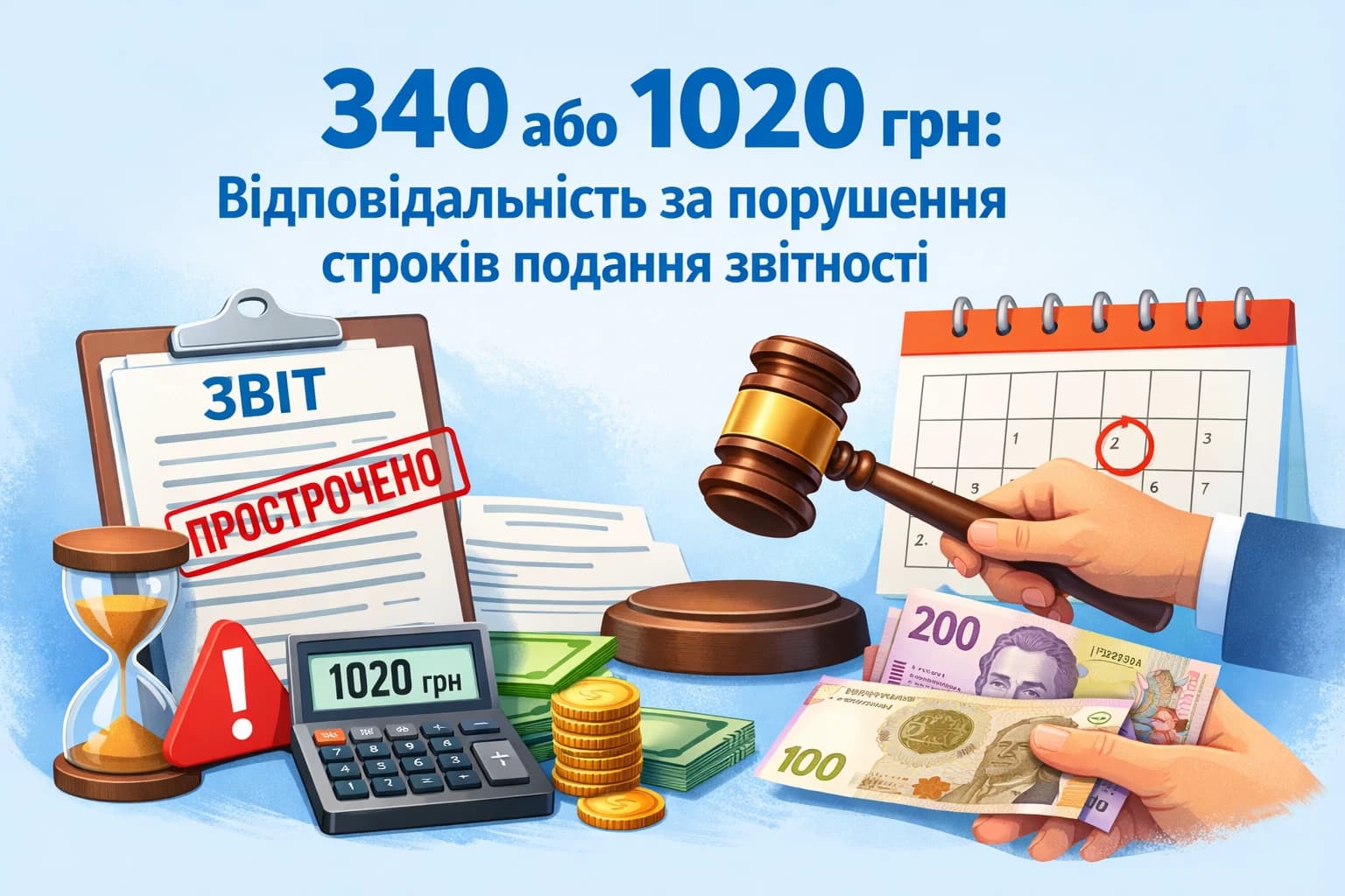 340 або 1020 грн: відповідальність за порушення строків подання звітності