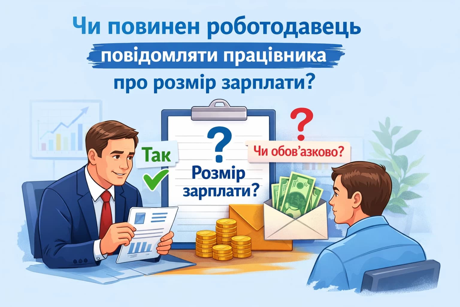 Чи повинен роботодавець повідомляти працівника про розмір зарплати