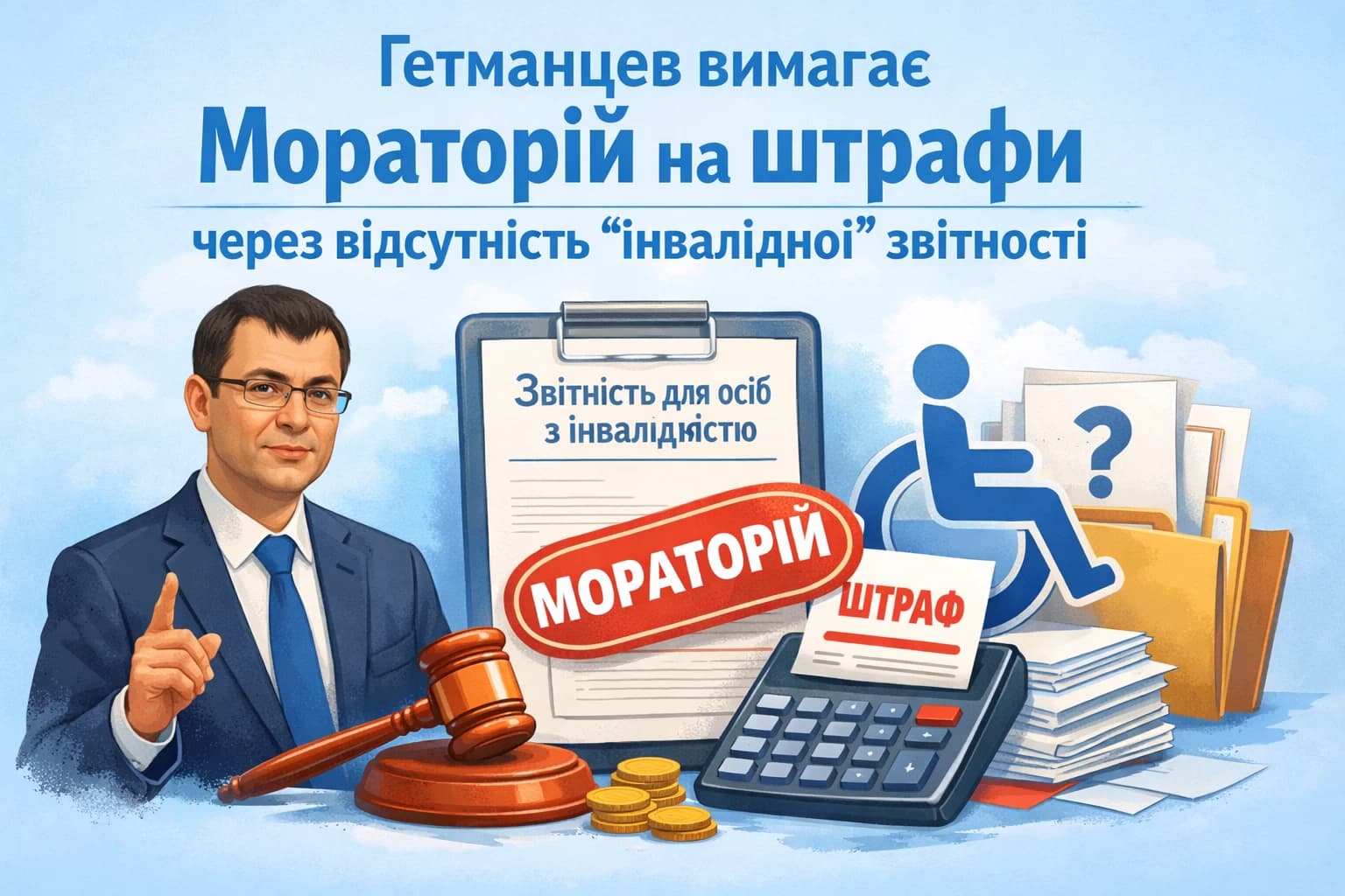 Гетманцев вимагає мораторію на штрафи через відсутність форми «інвалідної» звітності