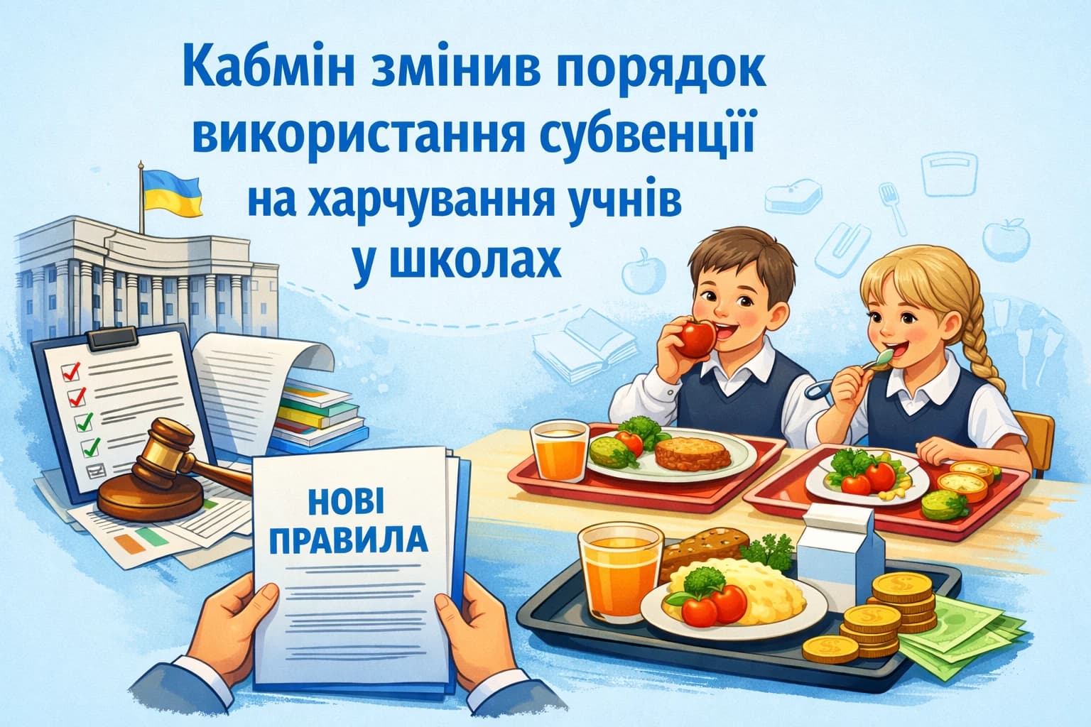 Кабмін змінив порядок використання субвенції на харчування учнів у школах