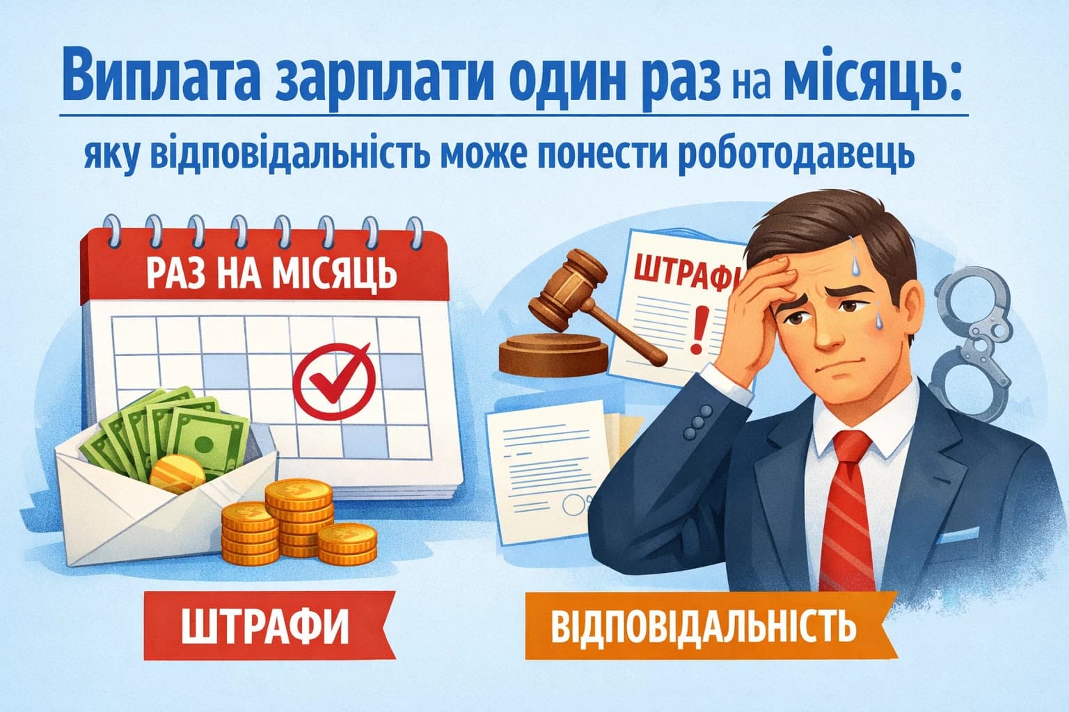 Виплата зарплати один раз на місяць: яку відповідальність може понести роботодавець