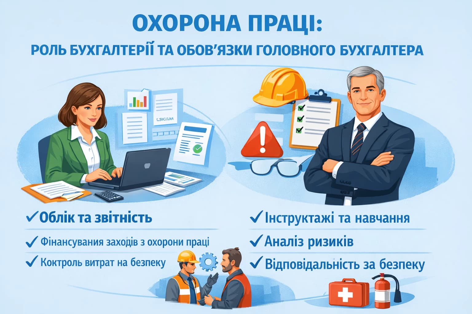 Охорона праці: які обов’язки виконує бухгалтерія та за що відповідає головний бухгалтер