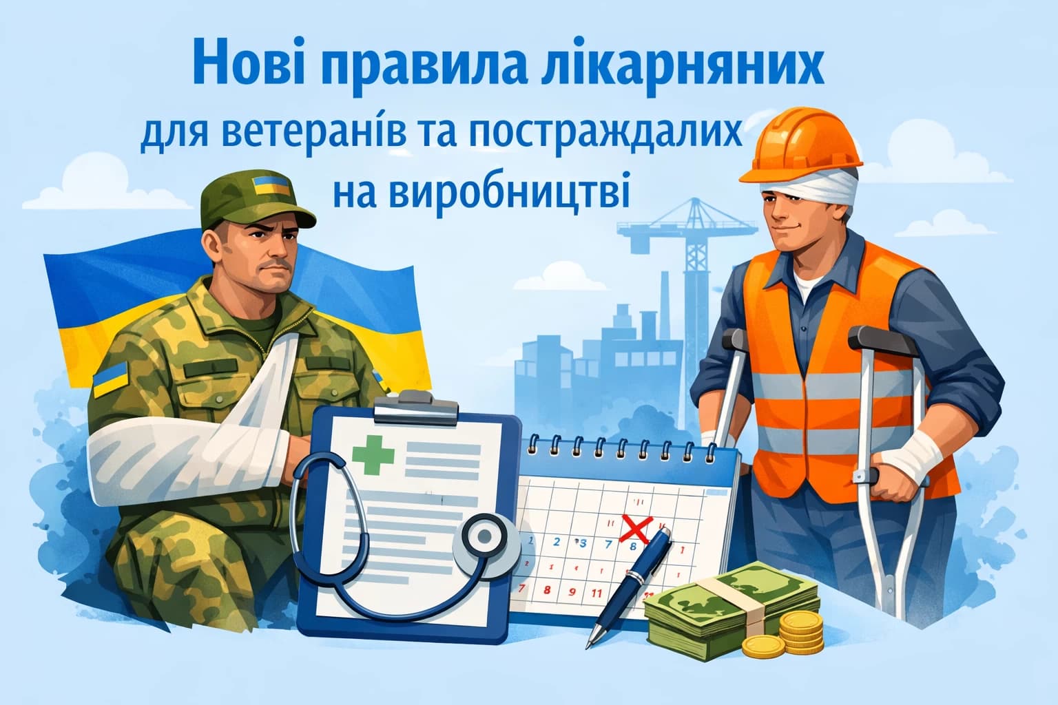 Уряд пропонує нові правила лікарняних для ветеранів та постраждалих на виробництві
