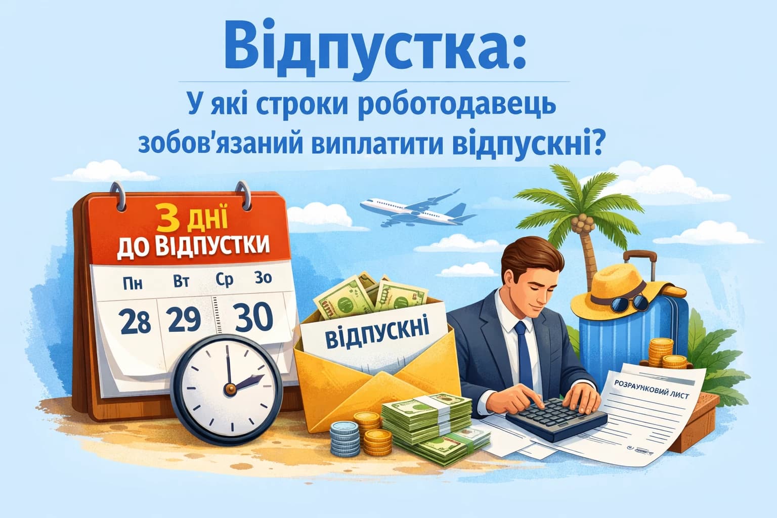 Відпустка: у які строки роботодавець зобов'язаний виплатити відпускні?