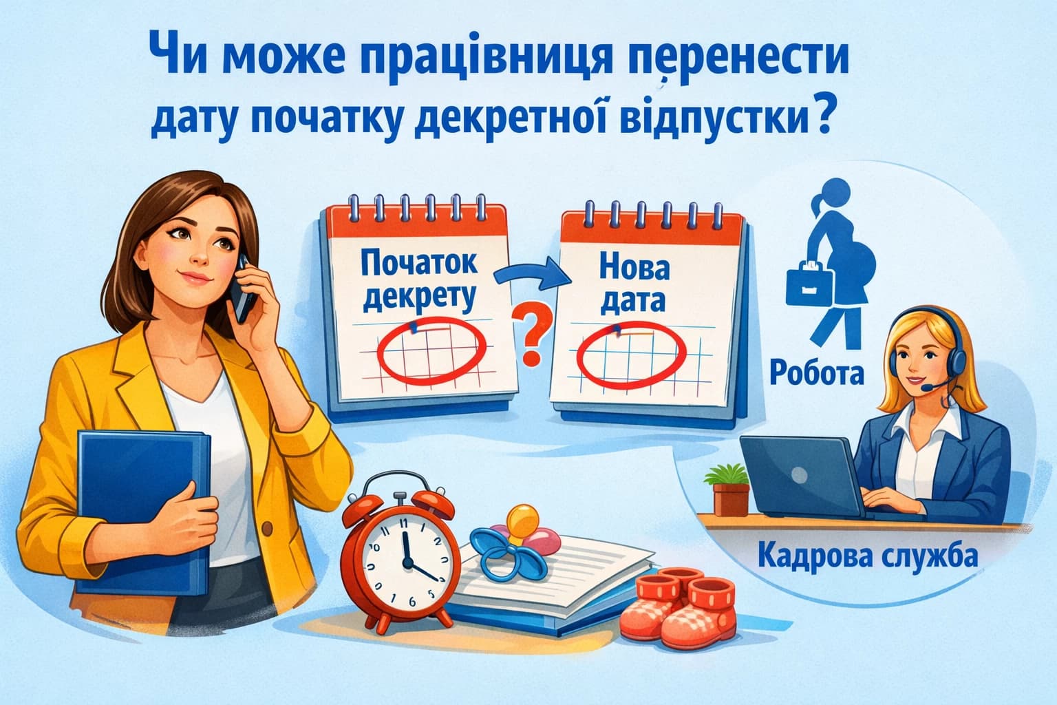Чи може працівниця перенести дату початку декретної відпустки?