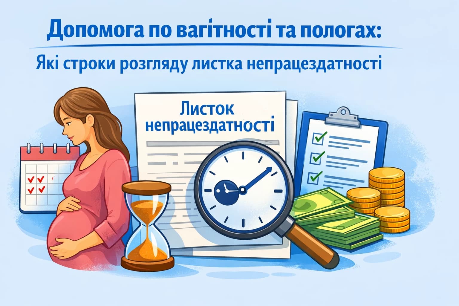 Допомога по вагітності та пологах: які строки розгляду листка непрацездатності