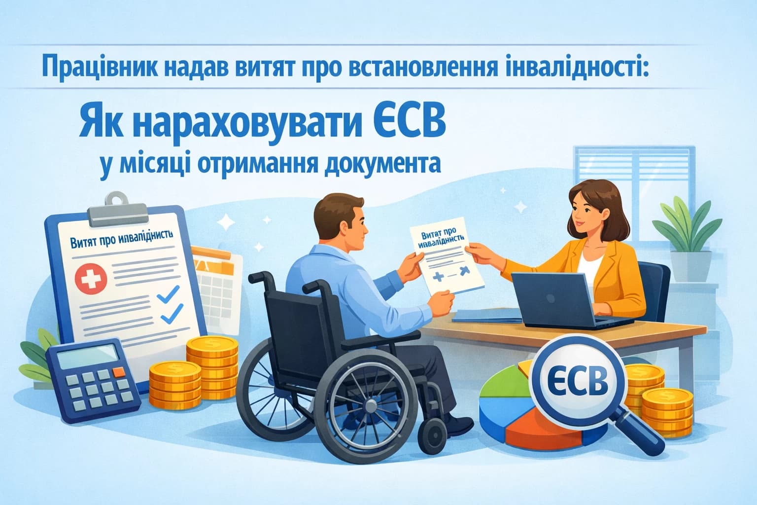 Працівник надав витяг про встановлення інвалідності: як нараховувати ЄСВ у місяці отримання документа