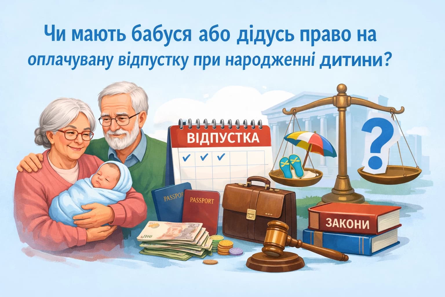 Чи мають бабуся або дідусь право на оплачувану відпустку при народженні дитини