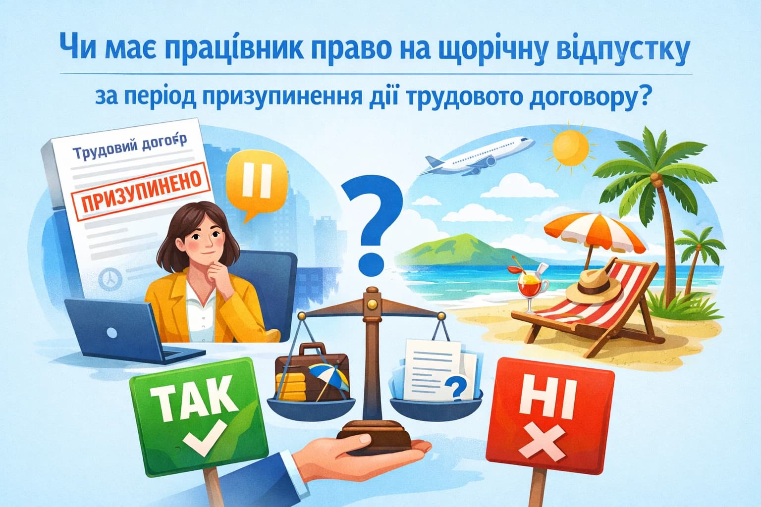 Чи має працівник право на щорічну відпустку за період призупинення дії трудового договору?