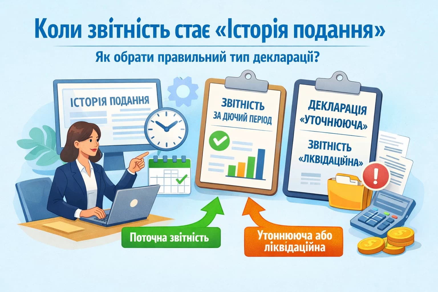 ДПС пояснила, коли податкова звітність отримує статус «Історія подання» та як правильно обрати тип декларації