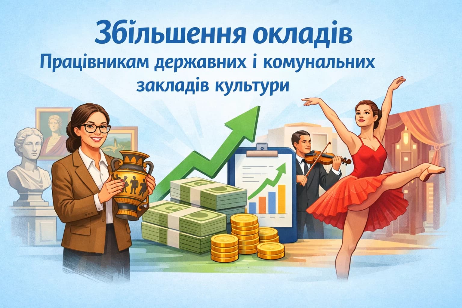 Працівникам державних і комунальних закладів культури планують збільшити оклади