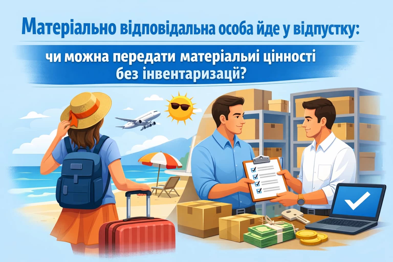 Матеріально відповідальна особа йде у відпустку: чи можна передати матеріальні цінності без інвентаризації?