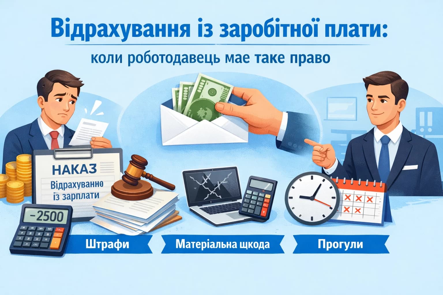 Відрахування із заробітної плати: коли роботодавець має таке право