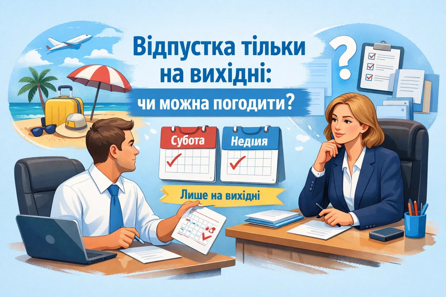 Працівник просить щорічну відпустку лише на суботу та неділю: чи можна погодити