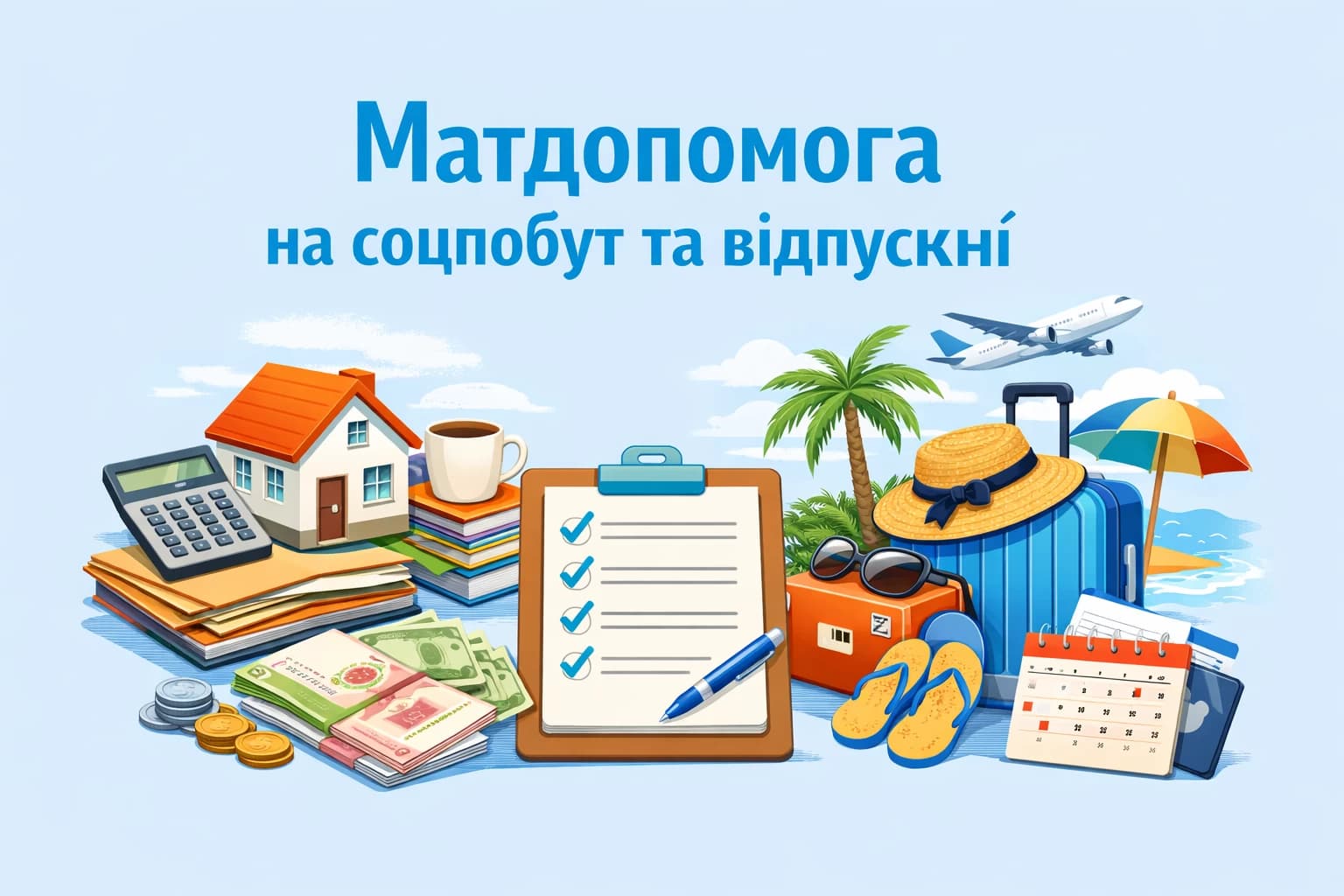 Матдопомога на соцпобут та відпускні