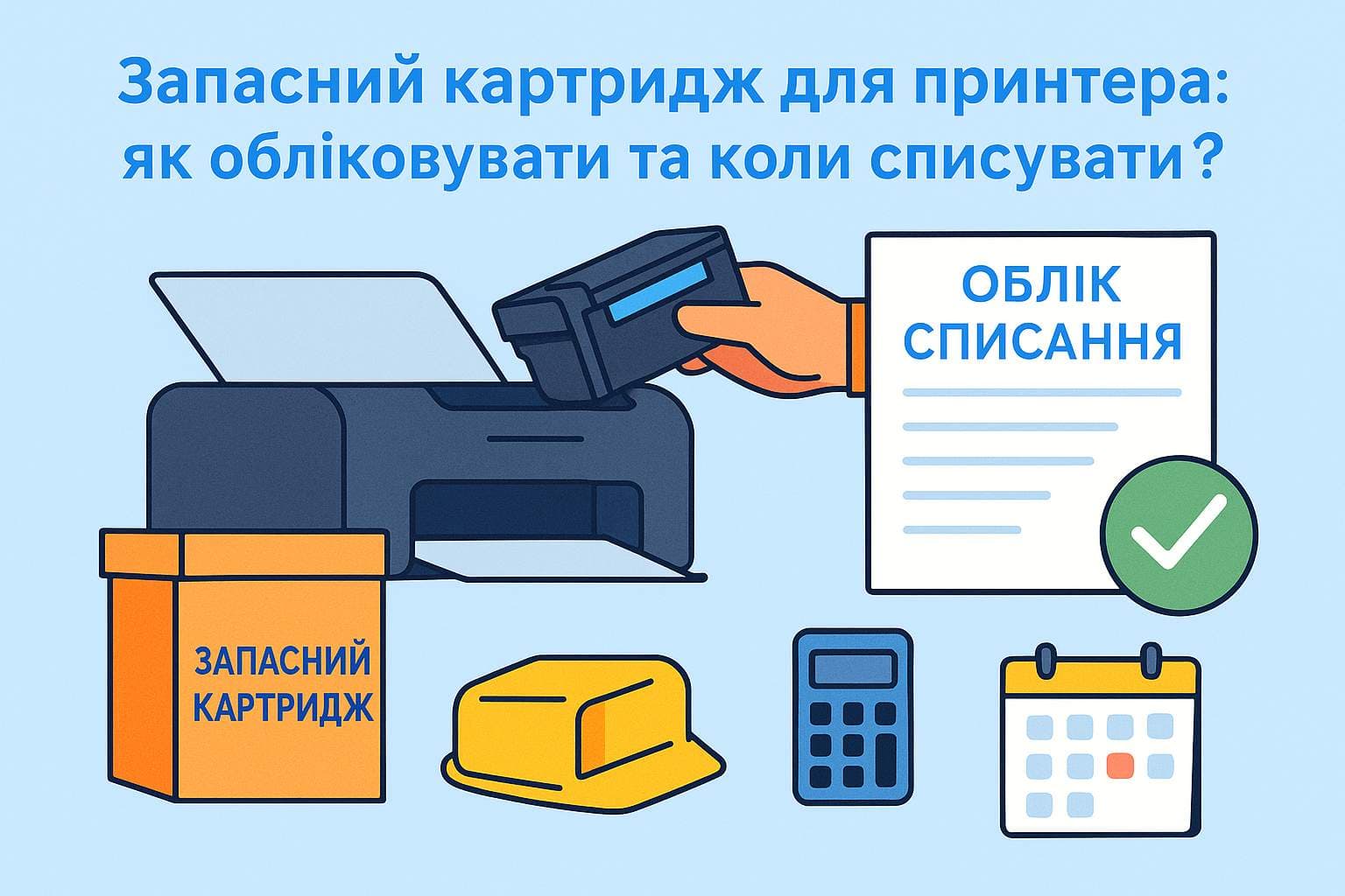 Запасний картридж для принтера: як обліковувати та коли списувати?