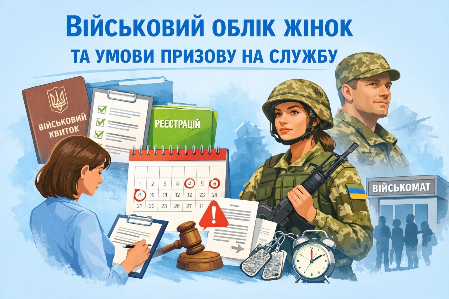 Військовий облік жінок та умови призову на службу