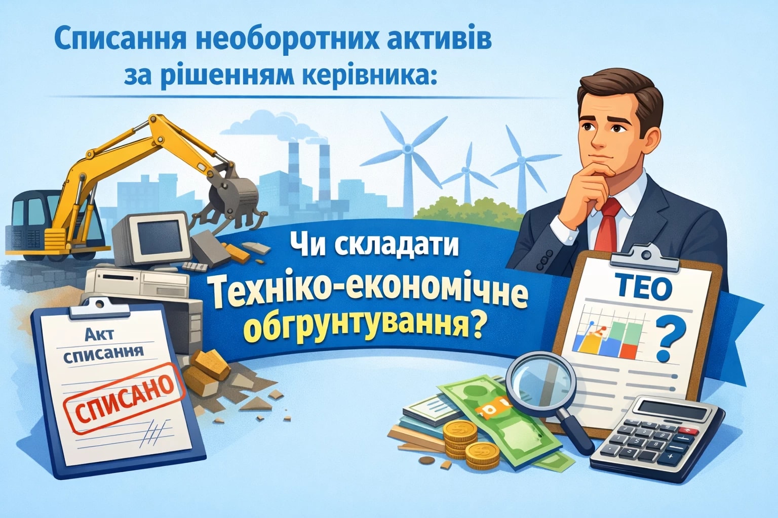 Списання необоротних активів за рішенням керівника: чи складати Техніко-економічне обґрунтування?