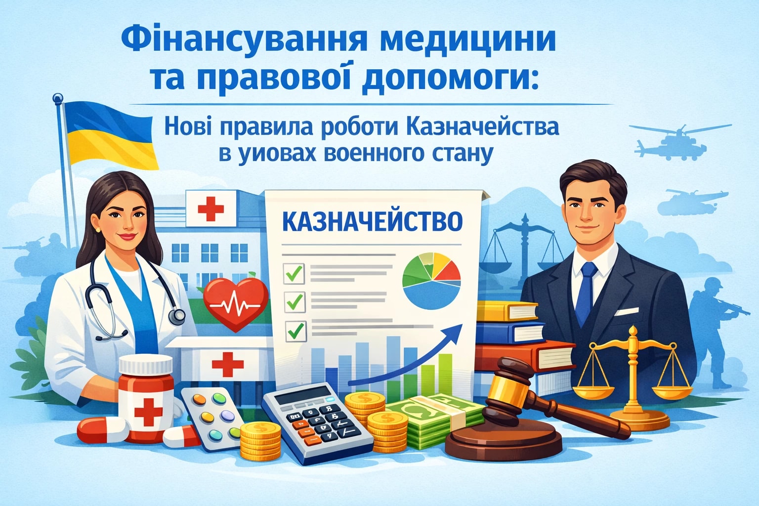 Безперебійне фінансування у сферах медицини та правничої допомоги: Уряд оновив правила роботи Казначейства в умовах воєнного стану