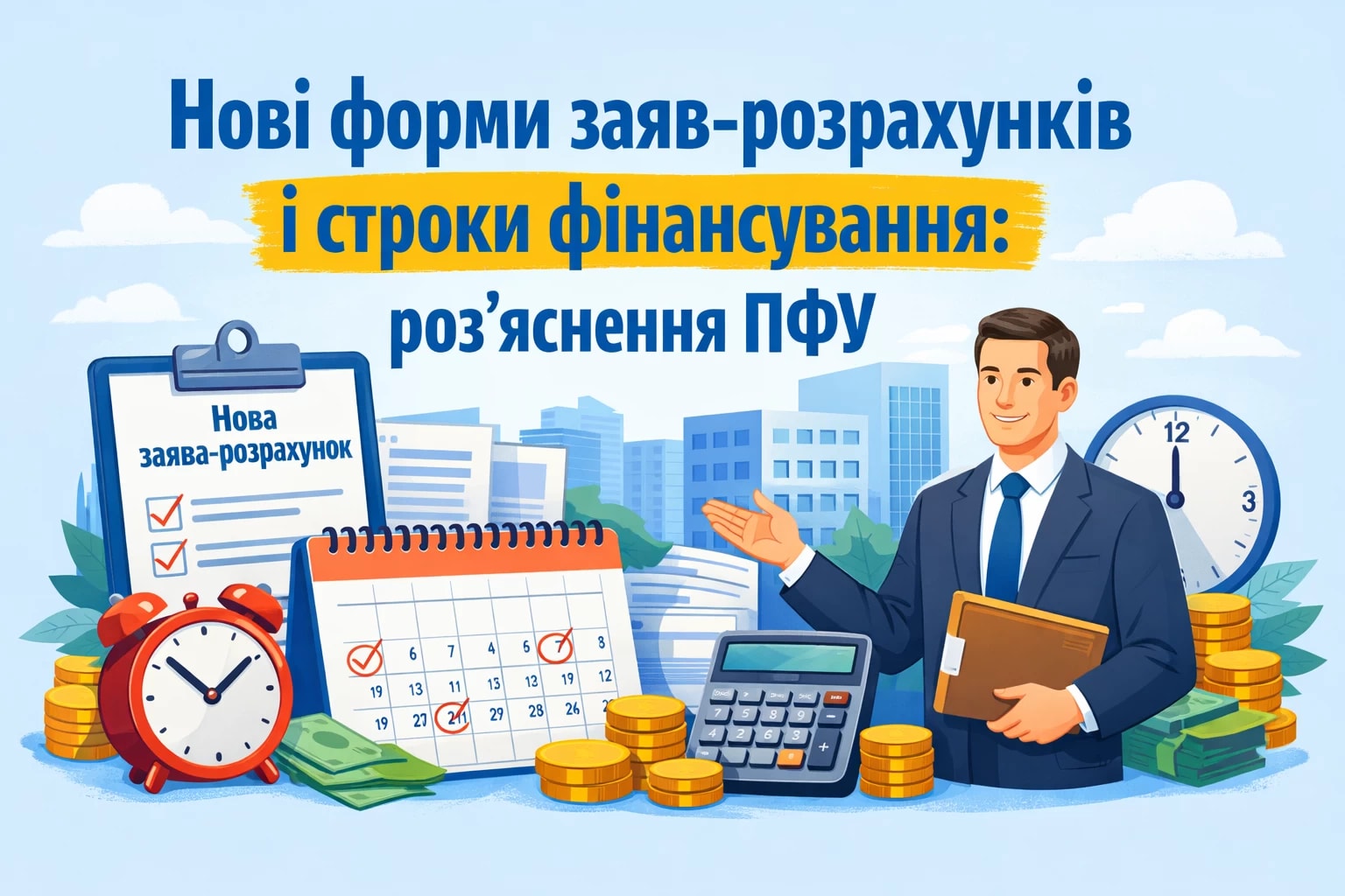 Нові форми заяв-розрахунків і строки фінансування: роз’яснення ПФУ
