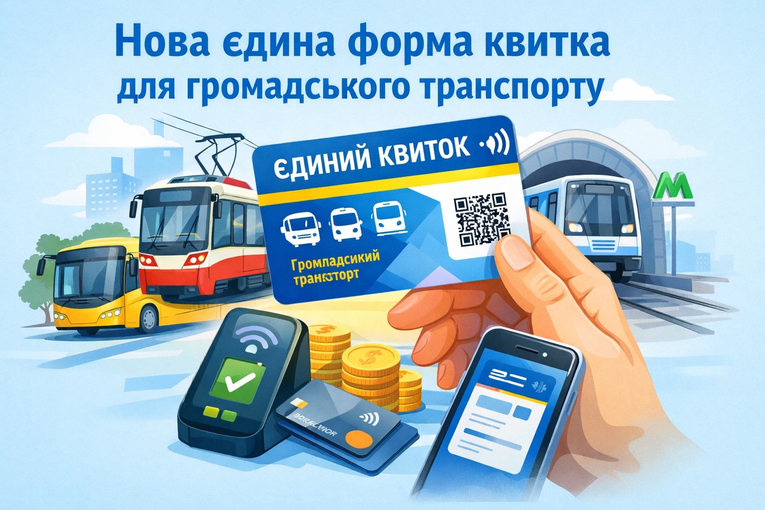 Набула чинності нова єдина форма квитка для громадського транспорту