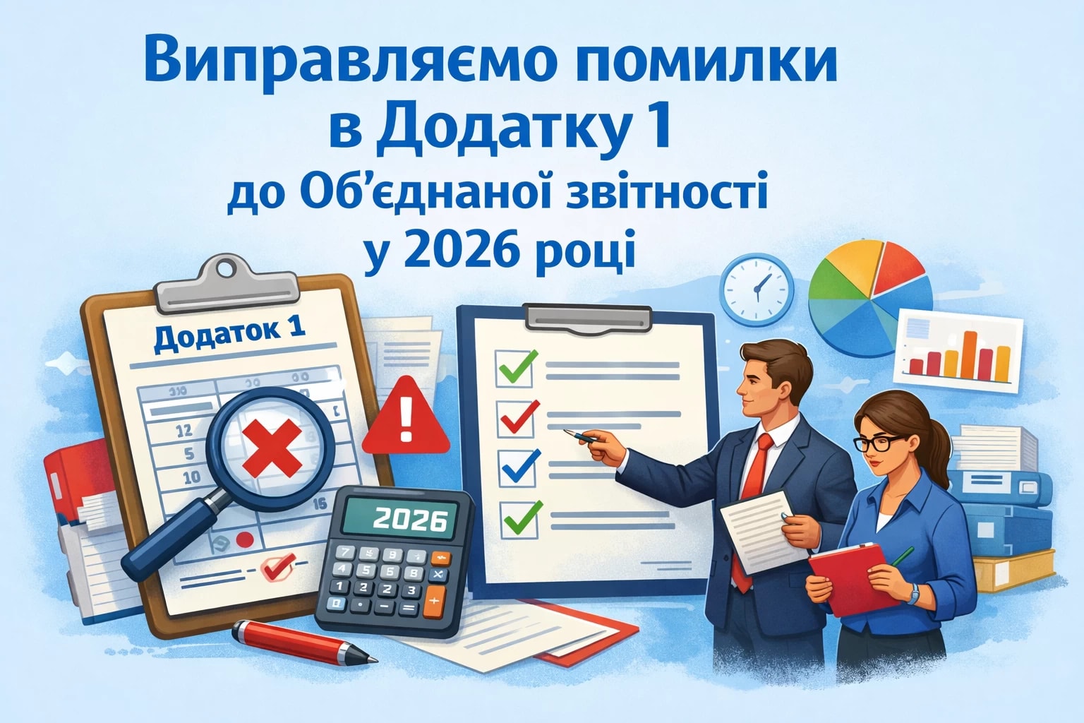 Виправляємо помилки в додатку 1 до об’єднаної звітності у 2026 році