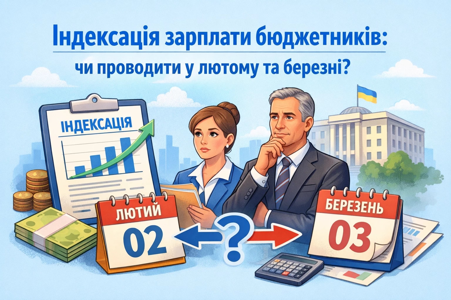 Індексація зарплати бюджетників: чи проводити у лютому та березні?