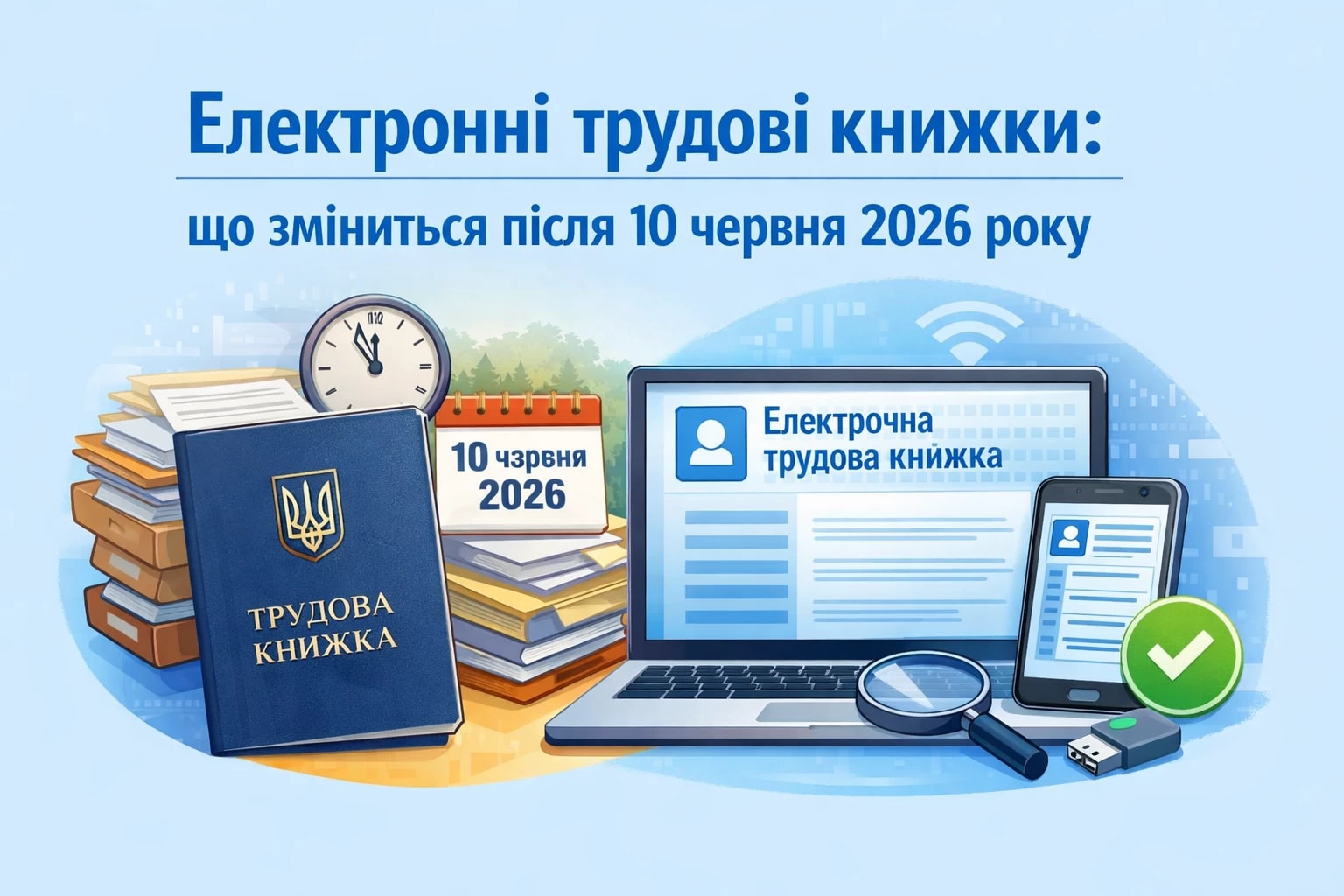 Електронні трудові книжки: що зміниться після 10 червня 2026 року