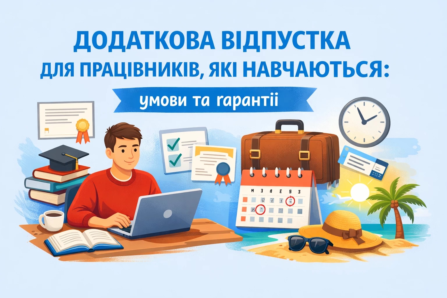 Додаткова відпустка для працівників, які навчаються: умови та гарантії