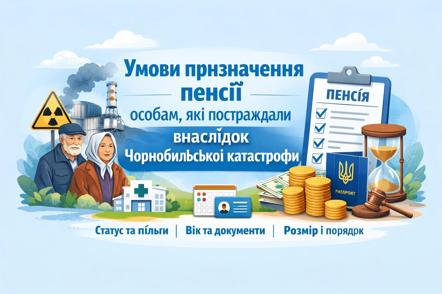 Умови призначення пенсії особам, які постраждали внаслідок Чорнобильської катастрофи