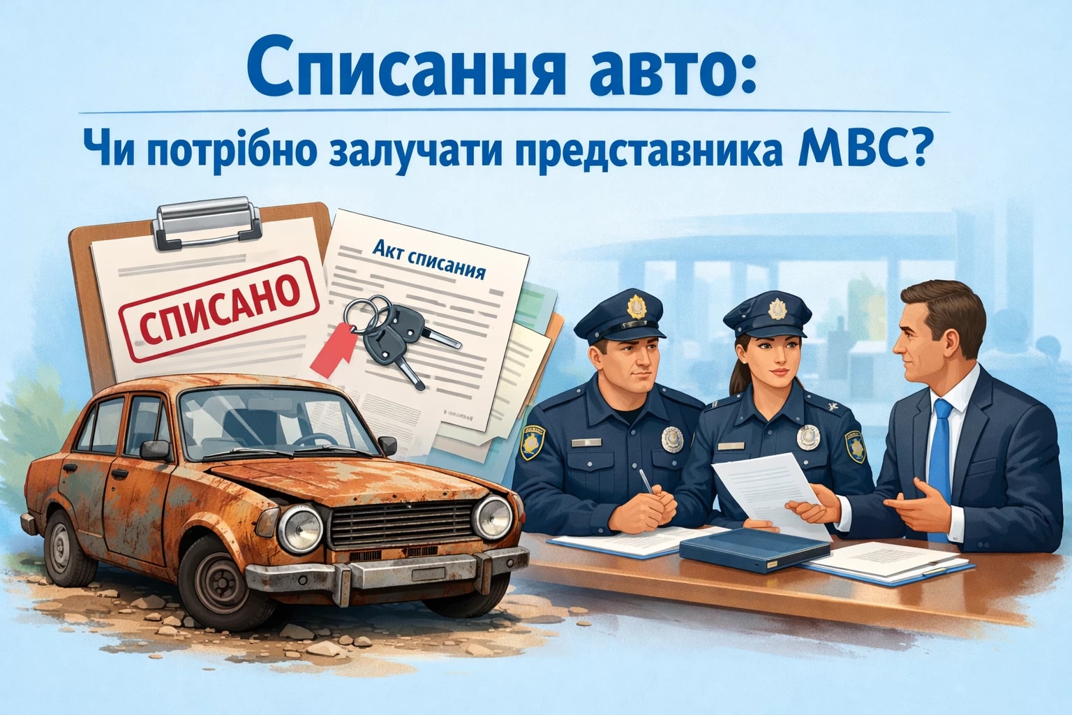Списання авто: чи потрібно залучати представника МВС?