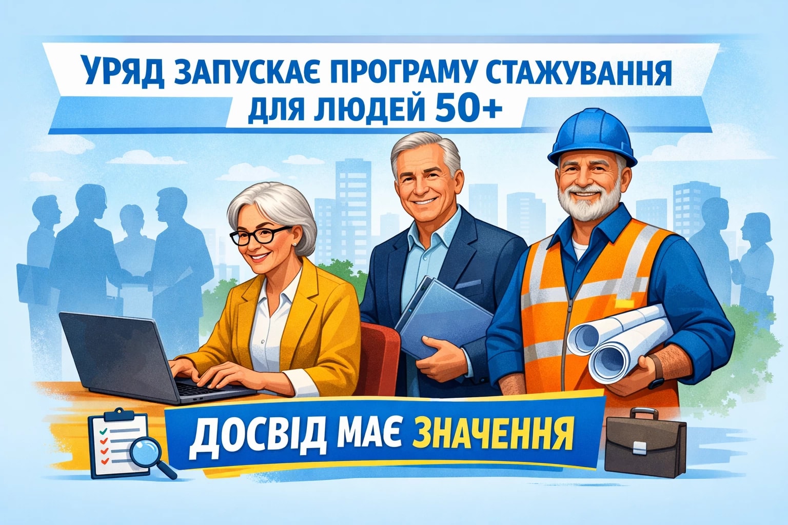 Уряд запускає програму стажування для людей 50+: «Досвід має значення»