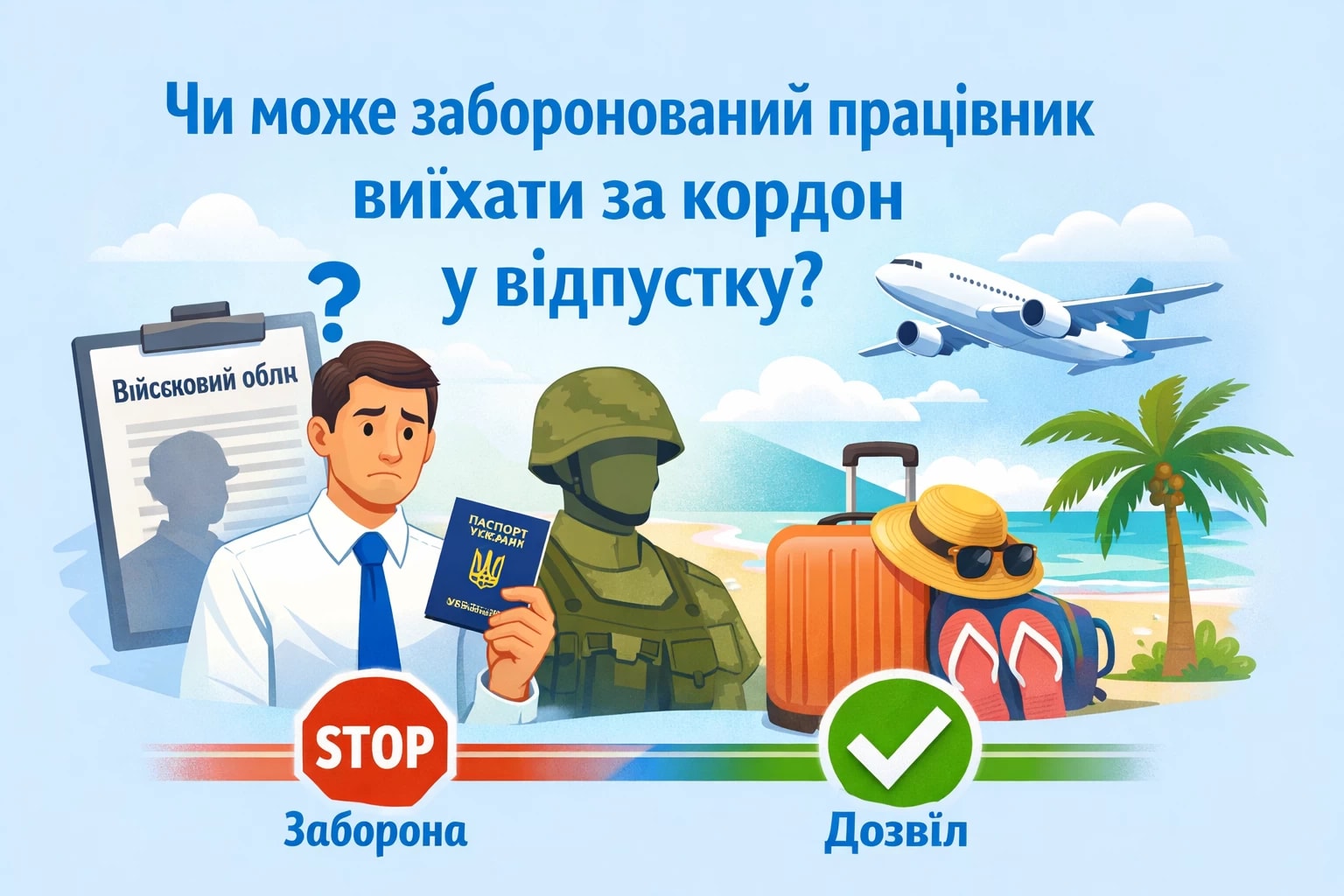 Чи може заборонований працівник виїхати за кордон у відпустку