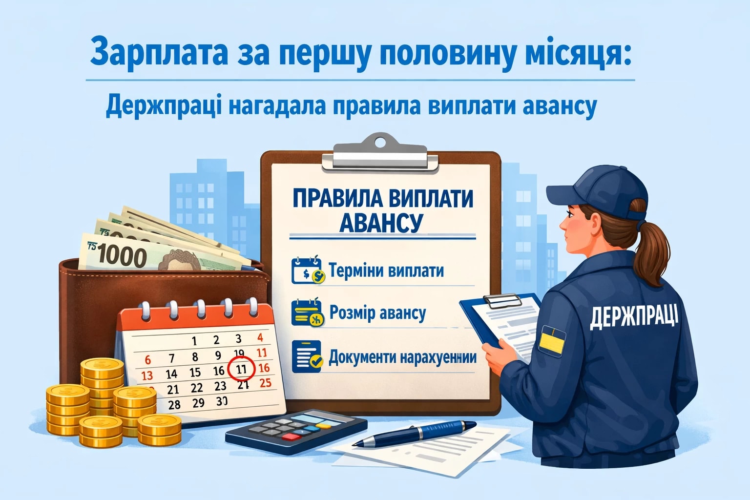 Зарплата за першу половину місяця: Держпраці нагадала правила виплати авансу