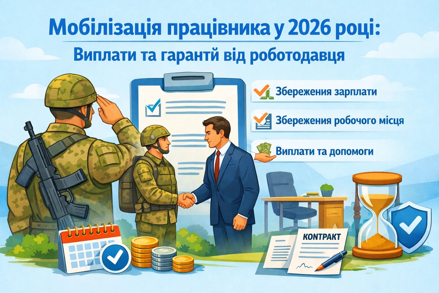 Мобілізація працівника у 2026 році: які виплати та гарантії має забезпечити роботодавець