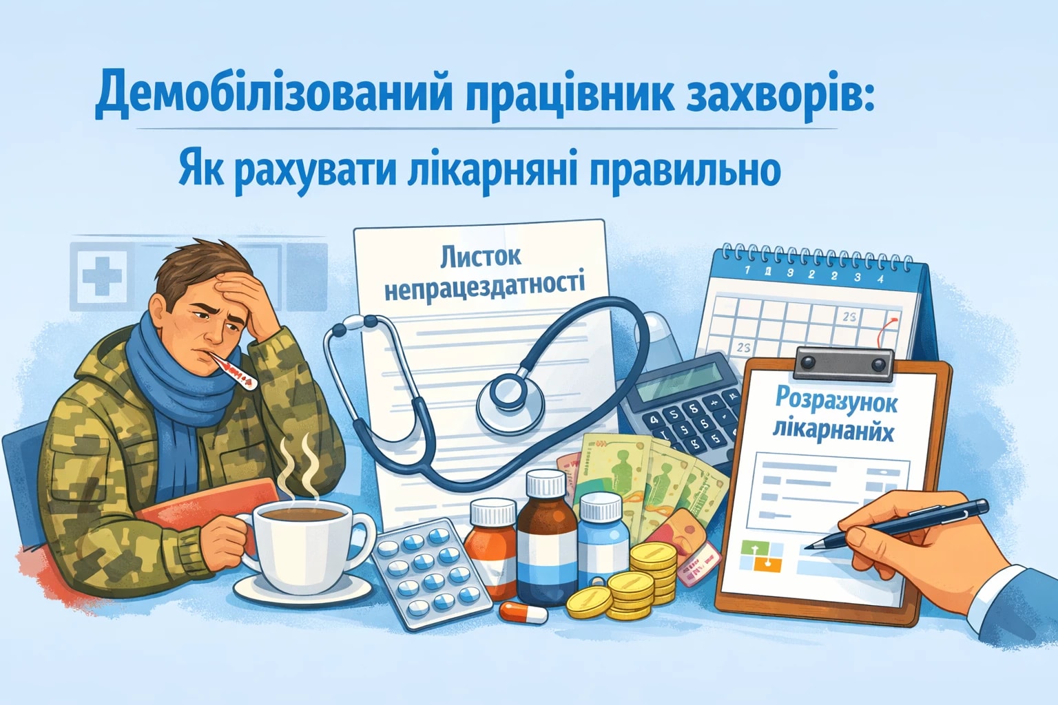 Демобілізований працівник захворів: як рахувати лікарняні правильно