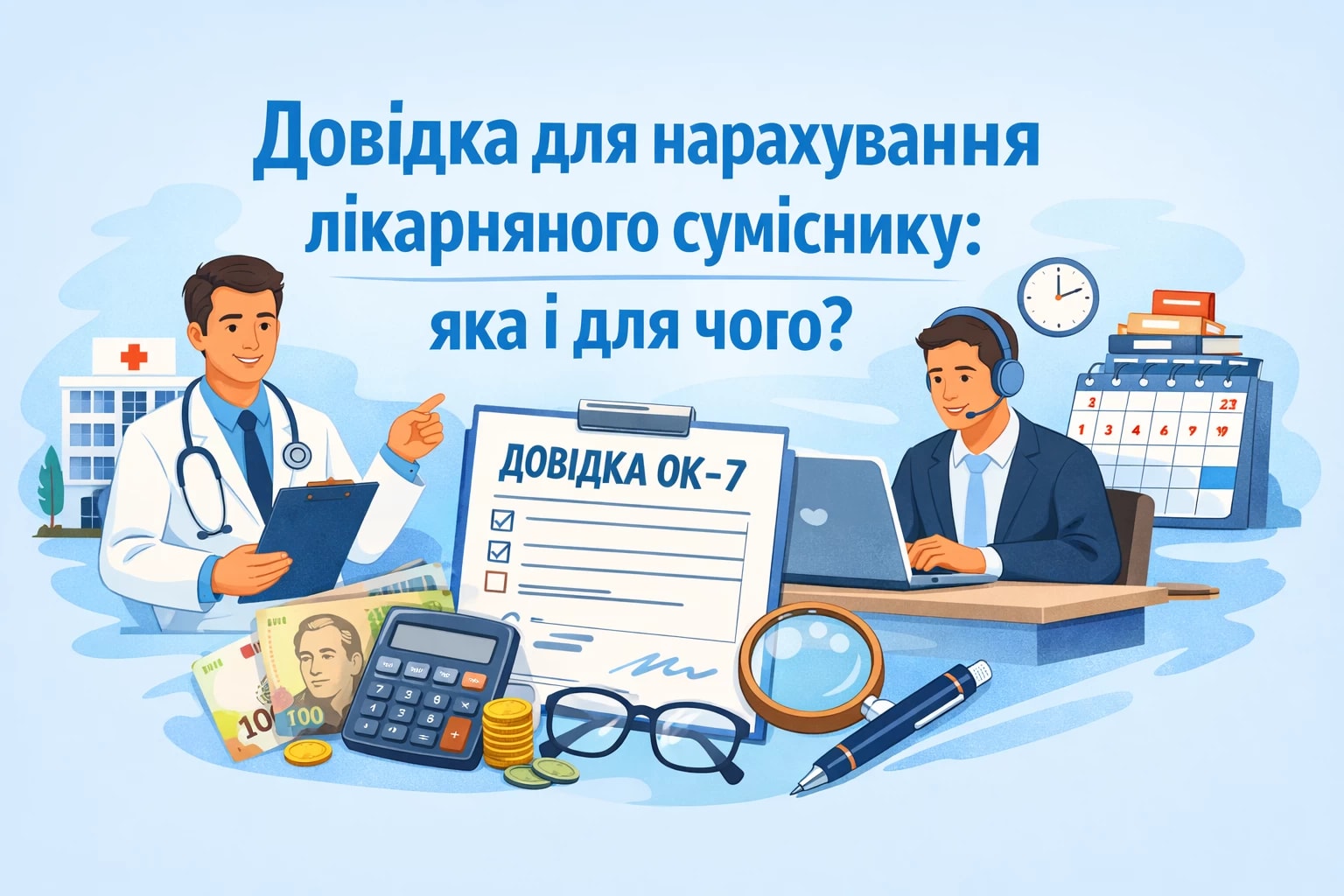 Довідка для нарахування лікарняного суміснику: яка і для чого?