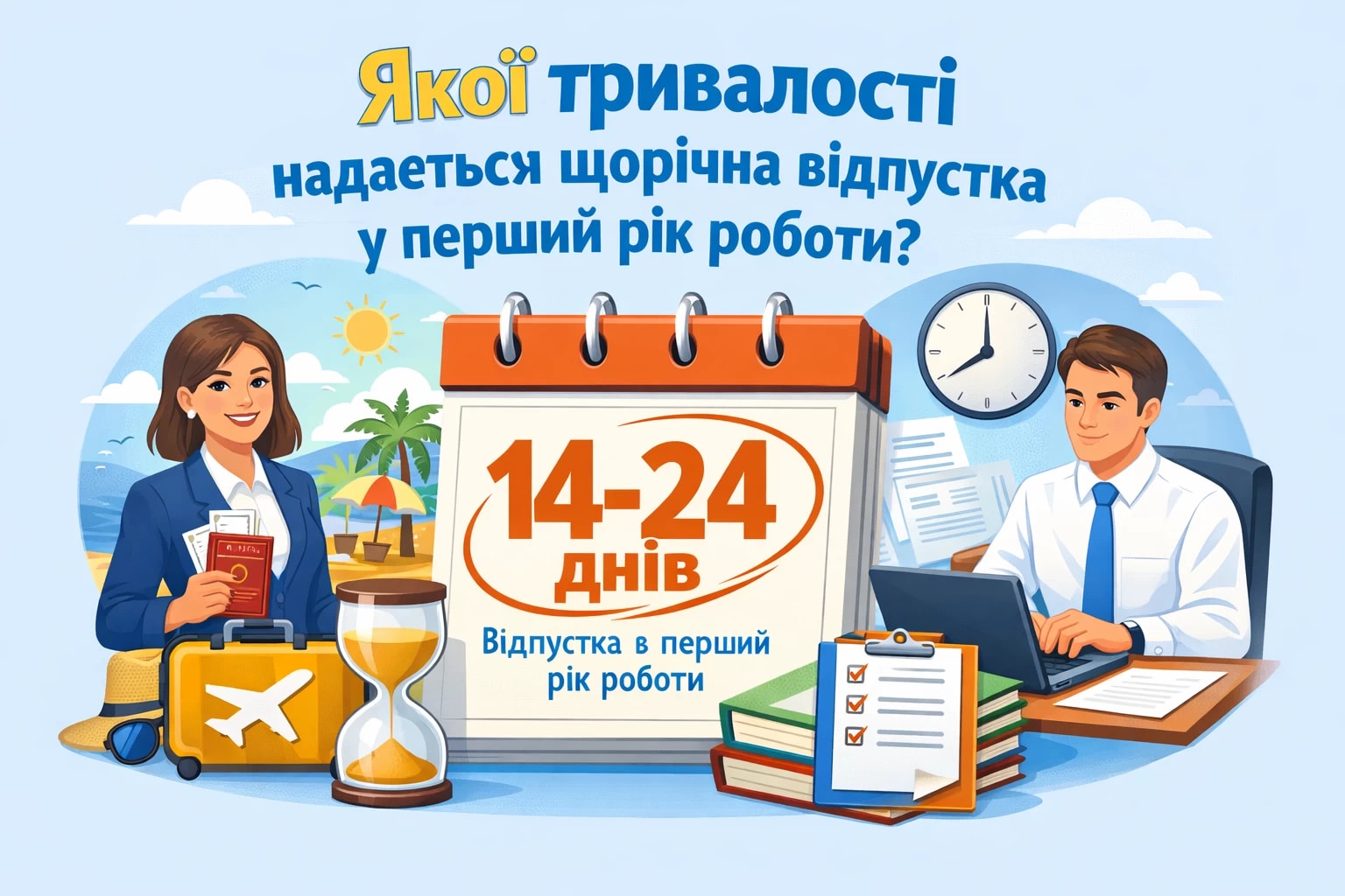 Якої тривалості надається щорічна відпустка у перший рік роботи