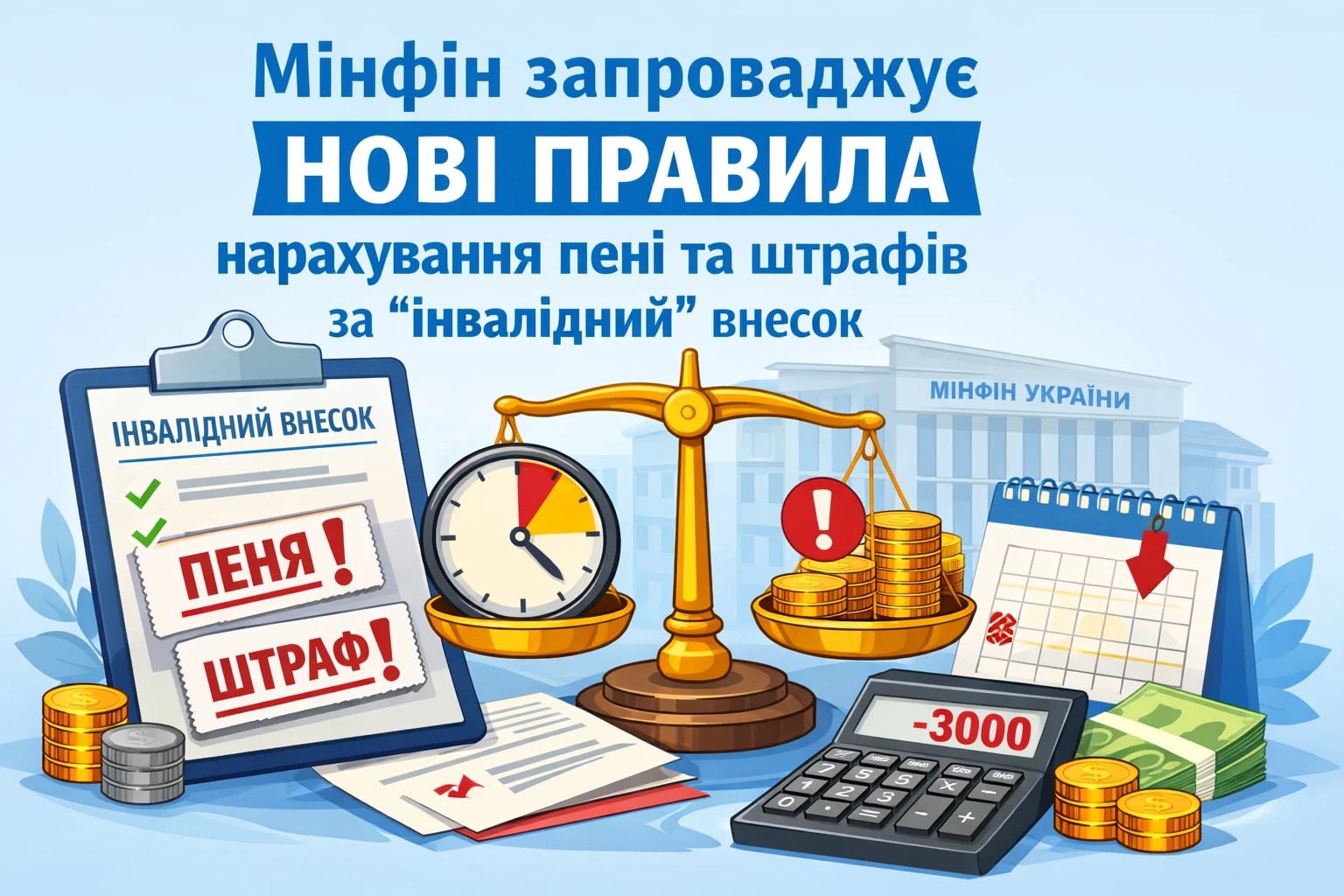 Мінфін підготував нові правила нарахування пені та штрафів за «інвалідний» внесок