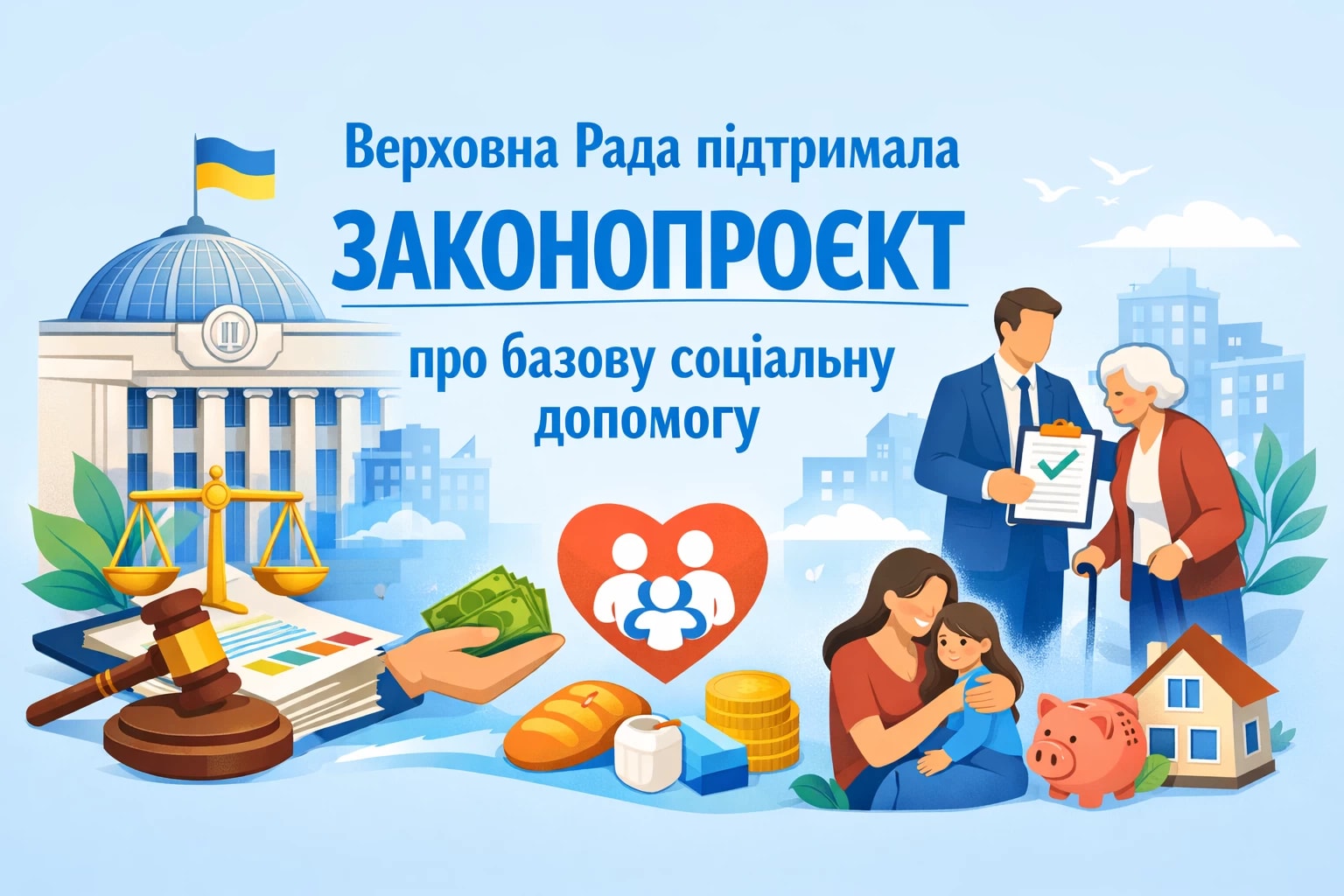 Верховна Рада підтримала законопроєкт про базову соціальну допомогу