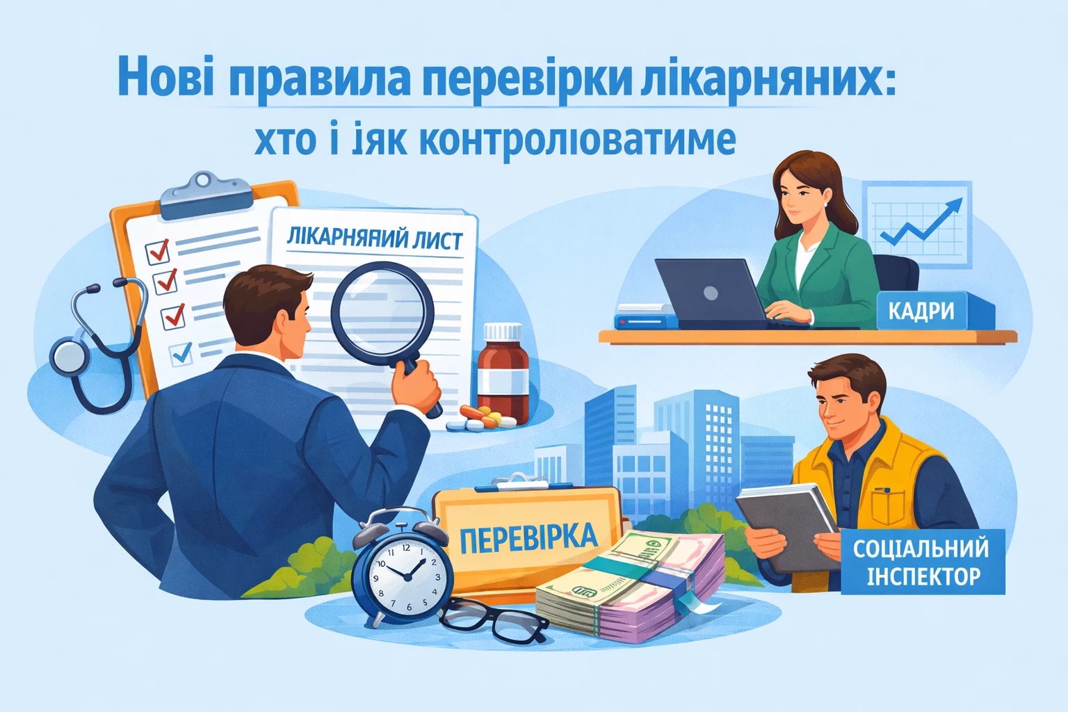 Нові правила перевірки лікарняних: хто і як контролюватиме