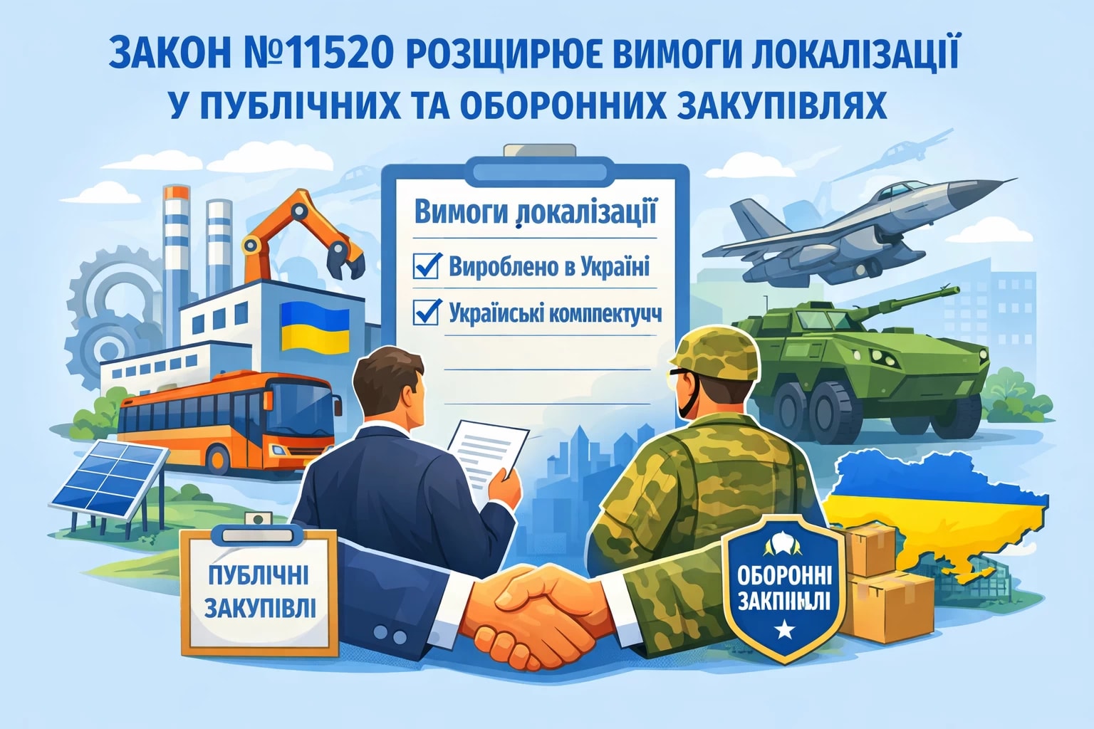 Закон №11520 розширює вимоги локалізації у публічних та оборонних закупівлях