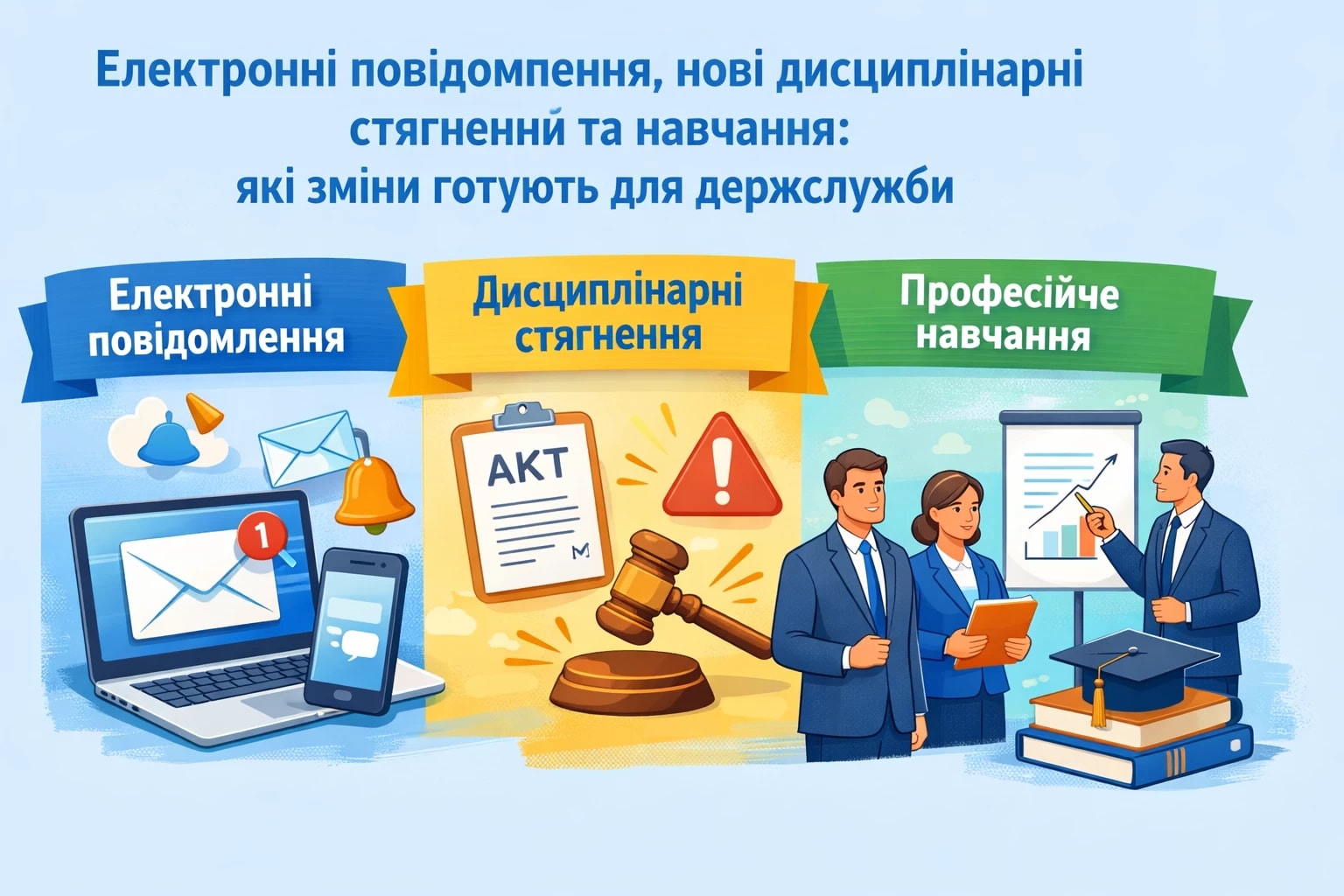 Електронні повідомлення, нові дисциплінарні стягнення та навчання: які зміни готують для держслужби